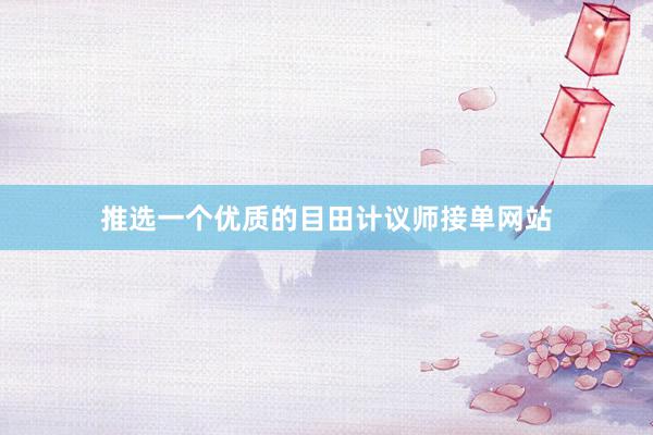 推选一个优质的目田计议师接单网站